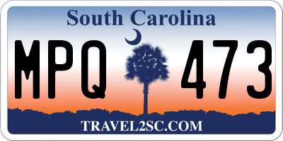 SC license plate MPQ473