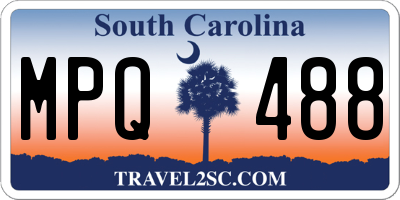SC license plate MPQ488