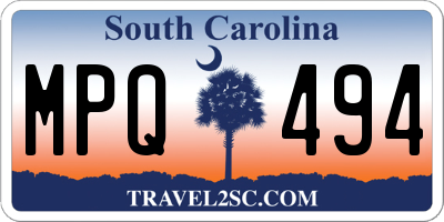 SC license plate MPQ494