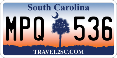 SC license plate MPQ536