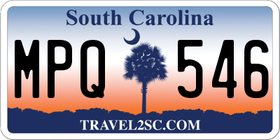 SC license plate MPQ546