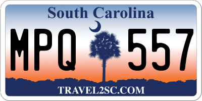 SC license plate MPQ557