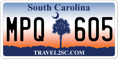SC license plate MPQ605