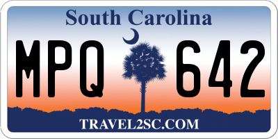 SC license plate MPQ642