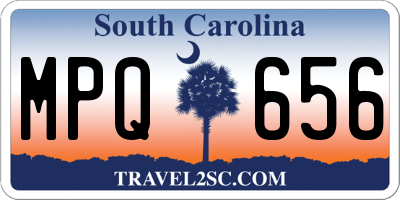 SC license plate MPQ656