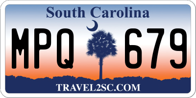 SC license plate MPQ679