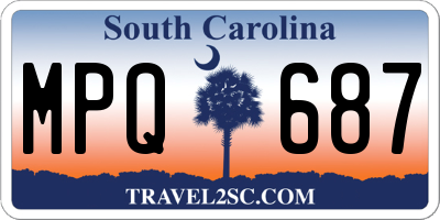 SC license plate MPQ687