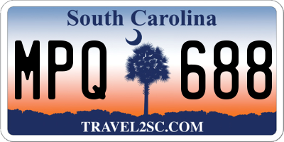 SC license plate MPQ688