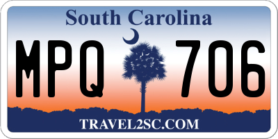 SC license plate MPQ706