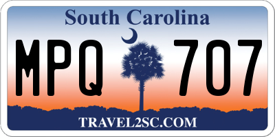 SC license plate MPQ707