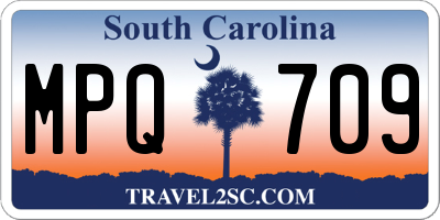 SC license plate MPQ709