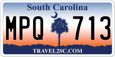 SC license plate MPQ713