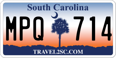 SC license plate MPQ714