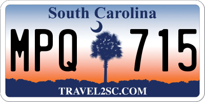 SC license plate MPQ715