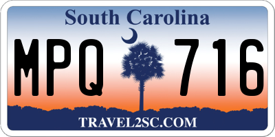 SC license plate MPQ716