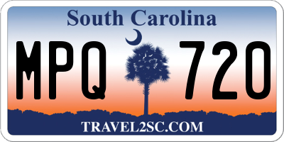 SC license plate MPQ720