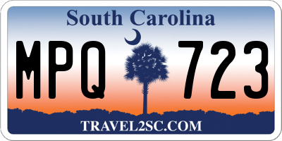 SC license plate MPQ723