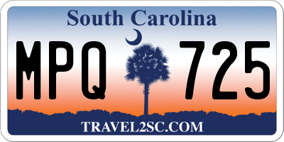 SC license plate MPQ725