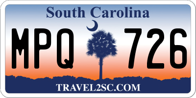 SC license plate MPQ726