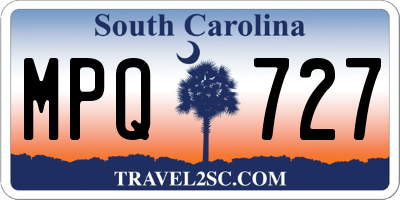 SC license plate MPQ727