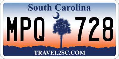 SC license plate MPQ728