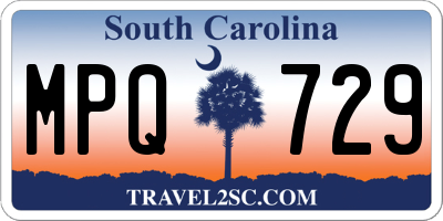 SC license plate MPQ729