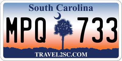 SC license plate MPQ733