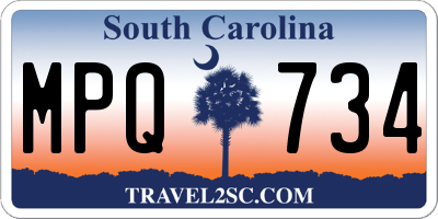 SC license plate MPQ734