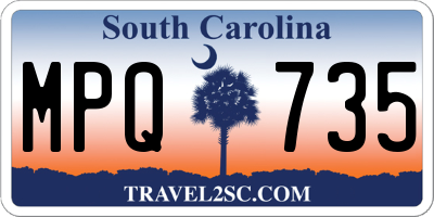 SC license plate MPQ735