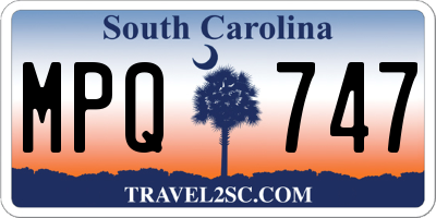 SC license plate MPQ747