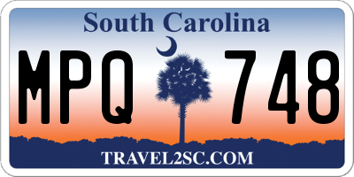 SC license plate MPQ748