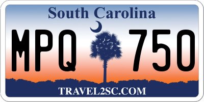 SC license plate MPQ750