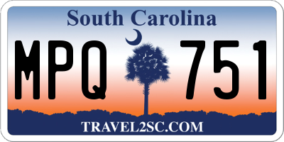 SC license plate MPQ751