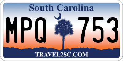 SC license plate MPQ753