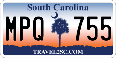 SC license plate MPQ755