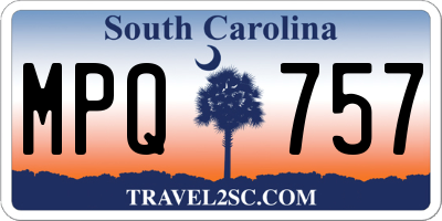 SC license plate MPQ757