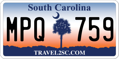 SC license plate MPQ759