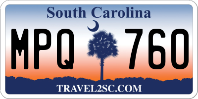 SC license plate MPQ760
