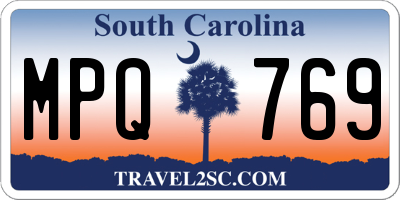 SC license plate MPQ769