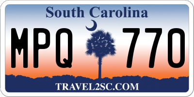 SC license plate MPQ770
