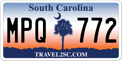 SC license plate MPQ772