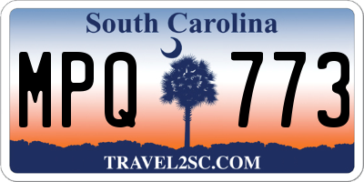 SC license plate MPQ773