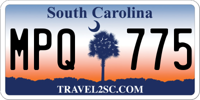 SC license plate MPQ775