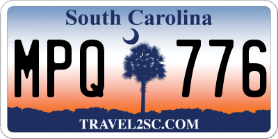 SC license plate MPQ776