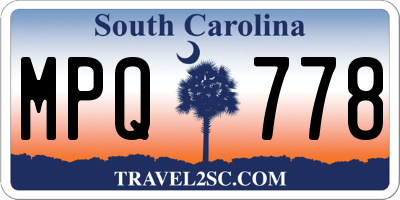 SC license plate MPQ778