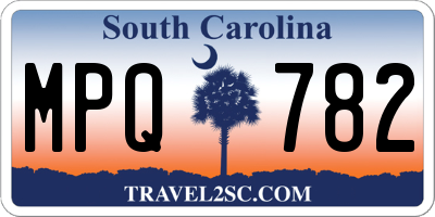 SC license plate MPQ782