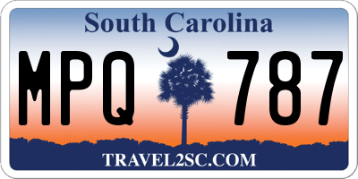 SC license plate MPQ787