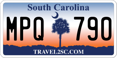SC license plate MPQ790