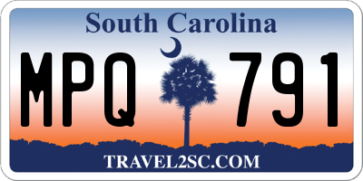 SC license plate MPQ791