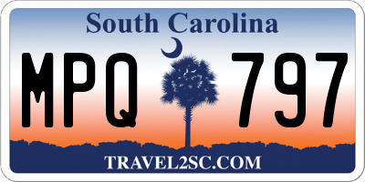 SC license plate MPQ797